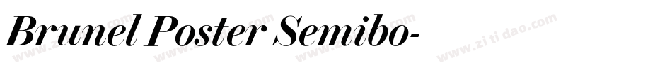 Brunel Poster Semibo字体转换